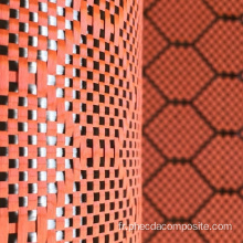 Hexagon coloré carbone aramide jacquard tissu